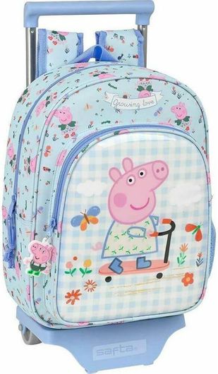 Σχολική Τσάντα Νηπίου Safta Peppa Pig Τρόλεϊ Πολύχρωμο