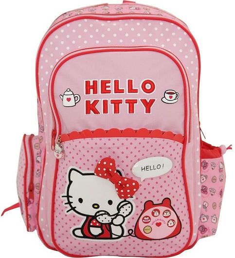 Σχολική Τσάντα Δημοτικού Graffiti Hello Kitty Phone Πλάτης Ροζ