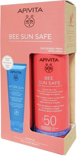 Σετ Αντηλιακών Apivita Sun Safe Hydra Melting Ultra Light Σετ με Αντηλιακή Κρέμα Προσώπου & Αντηλιακό Γαλάκτωμα Σώματος