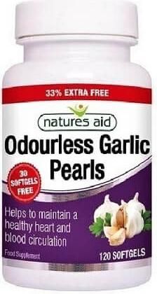 Natures Aid Odourless Garlic Pearls 120 μαλακές κάψουλες