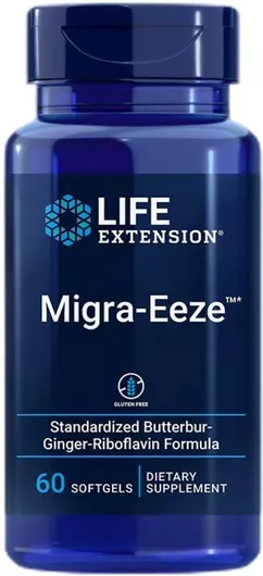 Life Extension Migra-Eeze Standardized Butterbur Ginger Riboflavin Formula 60 Μαλακές Κάψουλες