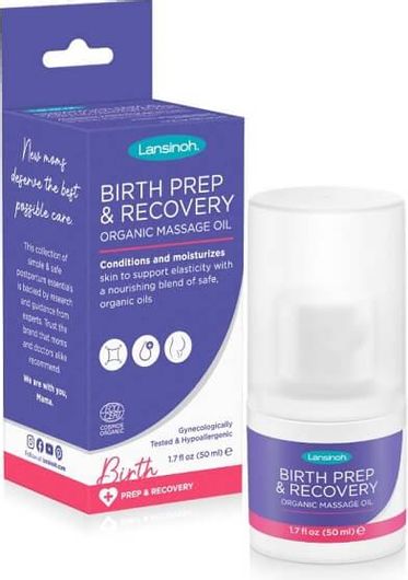Lansinoh Birth Prep & Recovery Organic Massage Oil 50ml