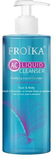Froika AC Liquid Cleanser Gel Καθαρισμού Προσώπου για Ακνεϊκές Επιδερμίδες 400ml