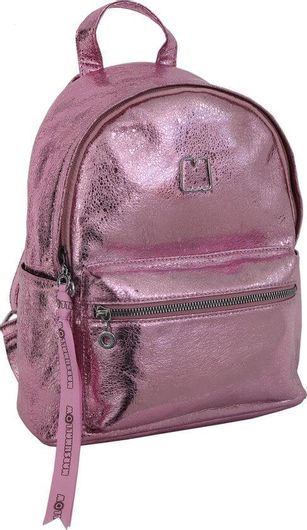 Σχολική Τσάντα Γυμνασίου / Λυκείου Marshmallow Metallic Pink Πλάτης Ροζ