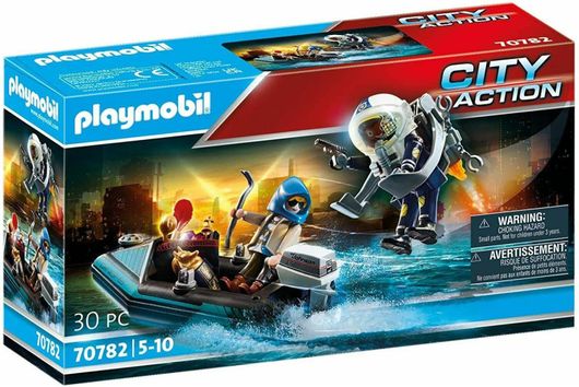 Playmobil Σύλληψη Ληστή Έργων Τέχνης από Αστυνομικό Jetpack  για 5+ Ετών #70782