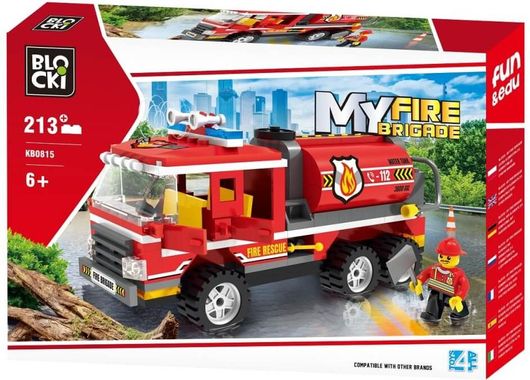 Τουβλάκια Blocki KB0815 My Fire Brigade Water Tanker για 6+ Ετών 213τμχ