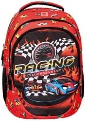 Σχολική Τσάντα Δημοτικού Lyc Sac One Πλάτης The Jock Fast Race Κόκκινο