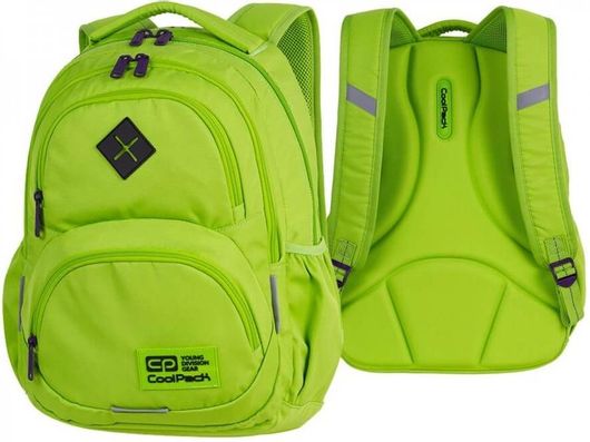 Σχολική Τσάντα Γυμνασίου / Λυκείου Coolpack Πλάτης Dart Lemon / Violet Πράσινο