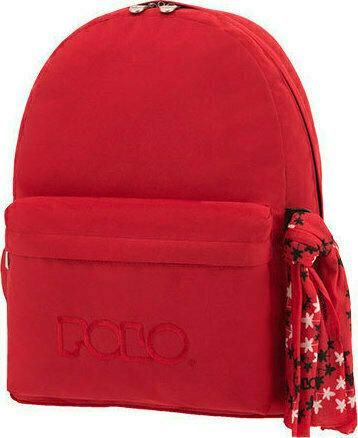 Σχολική Τσάντα Γυμνασίου / Λυκείου Πλάτης Polo Scarf Κόκκινο