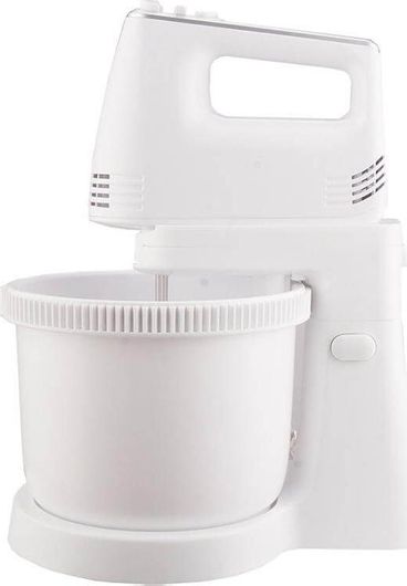 Crown Μίξερ με Πλαστικό Κάδο 3.4lt Λευκό 200W