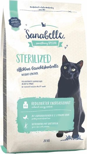 Ξηρά Τροφή Bosch Petfood Concepts Sanabelle Sterilized Cat 2kg χωρίς Σιτηρά & Γλουτένη για Ενήλικες Στειρωμένες Γάτες με Πουλερικά