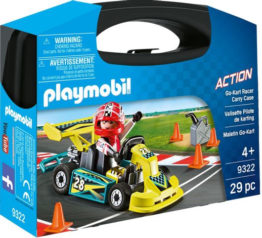 Playmobil Βαλιτσάκι Action Go Kart Racer Carry Case για 4 ετών