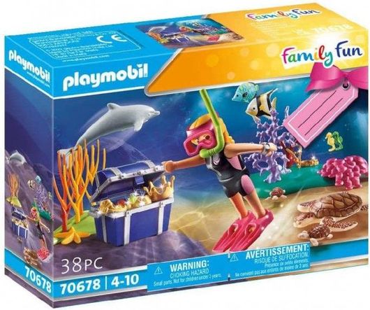 Playmobil Family Fun Δύτρια με Σεντούκι Θησαυρού για 4-10 Ετών #70678