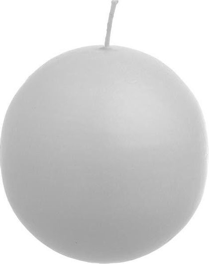 Κερί Παραφίνης Inart Μπάλα White-Ivory 8x8cm