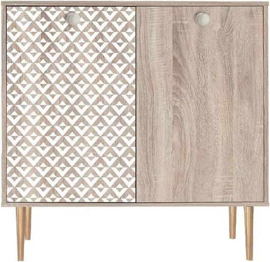 Ξύλινη Παπουτσοθήκη 2227 με 4 Ράφια Sonoma - Λευκό 75x37x75cm