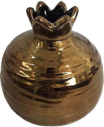 Επιτραπέζιο Γούρι Espiel Ρόδι Μπρονζέ από Κεραμικό Υλικό 7.6x7.6cm