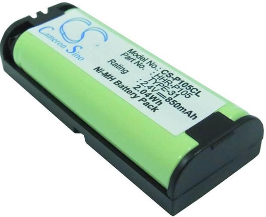 Μπαταρία ασύρματου τηλεφώνου Panasonic HHR-P105 2.4V 850 mah Ni-Mh Μαύρο