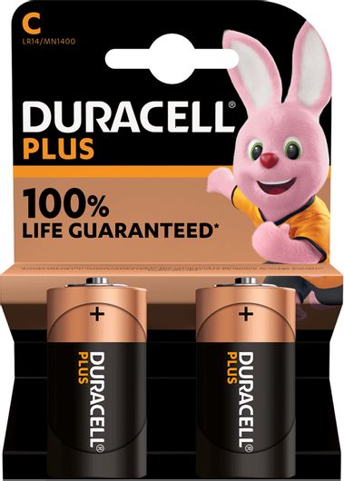 Mπαταρία C Duracell Plus MN1400 100% Life Guaranteed