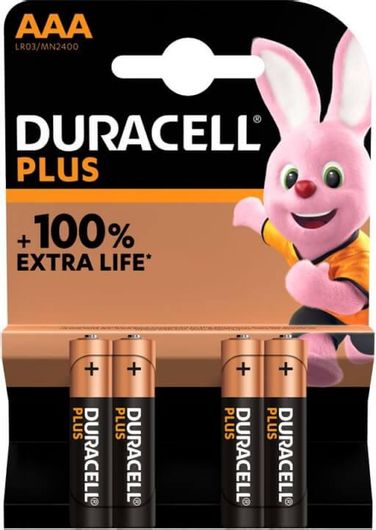 Mπαταρία Duracell Plus AAA MN2400 + 100% Extra Life