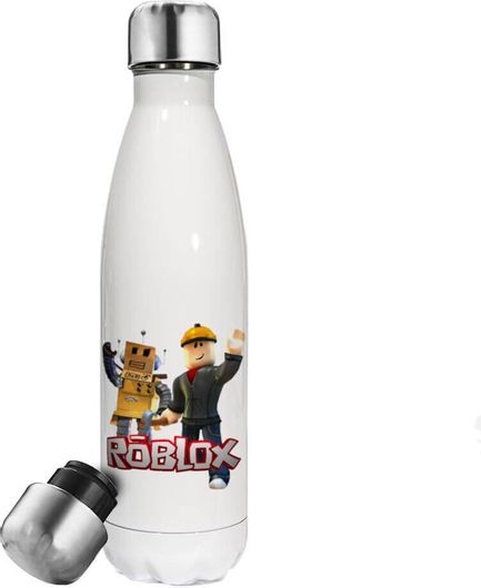 Gaming Θερμός Roblox Ανοξείδωτο Ατσάλι Διπλού Τοιχώματος 500ml Λευκό