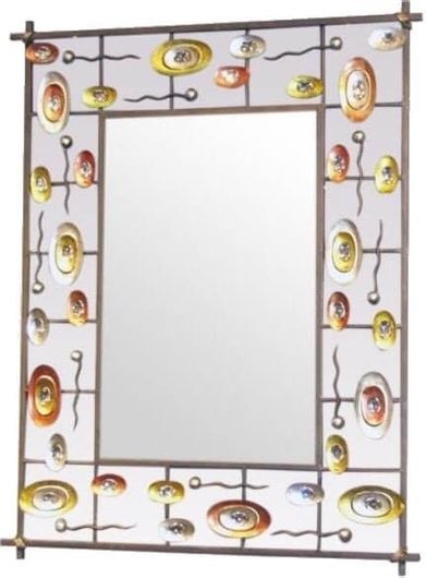 Καθρέπτης Τοίχου με Μεταλλικό Πλαίσιο 60 x 80 cm Μαύρο