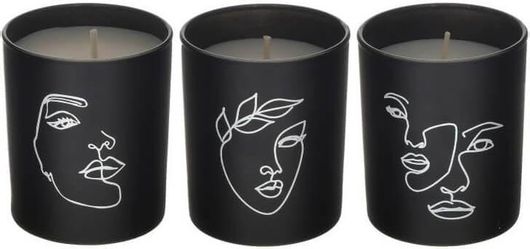 Αρωματικό Κερί Inart Παραφίνης σε Βάζο 7 x 7 x 8 cm Μαύρο