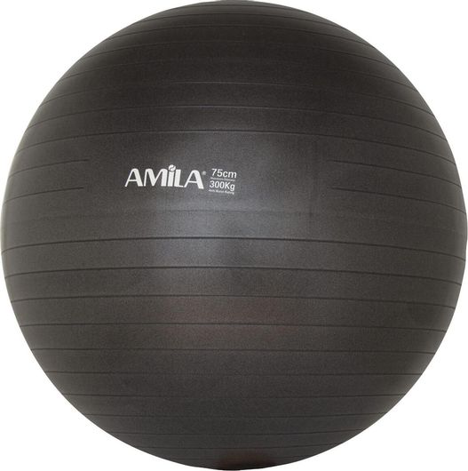 Μπάλα Κινησιοθεραπείας Amila Bulk 75cm Μαύρη