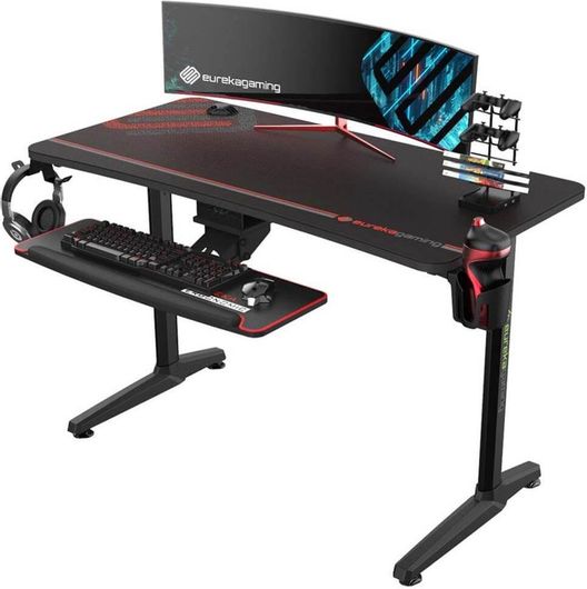 Γραφείο Gaming με Μεταλλικά Πόδια 120x60x76.5cm Μαύρο