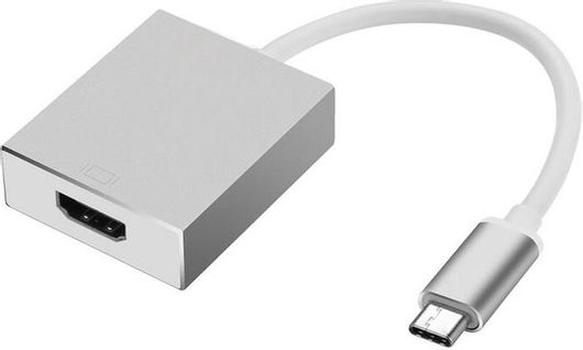 Powertech Μετατροπέας USB-C male σε HDMI female Λευκό CAB-UC006