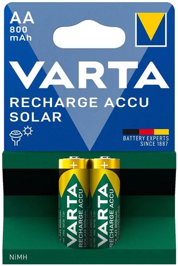 Varta Recharge Accu Solar Επαναφορτιζόμενες Μπαταρίες AA Ni-MH 800mAh 1.2V 2τμχ