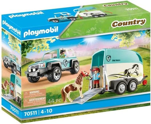Playmobil Country Car with Pony Trailer για 4-10 ετών