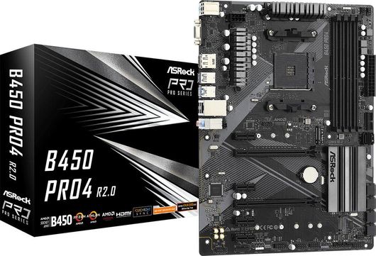 Μητρική Κάρτα Asrock B450 Pro4 R2.0 ATX με AMD AM4 Socket