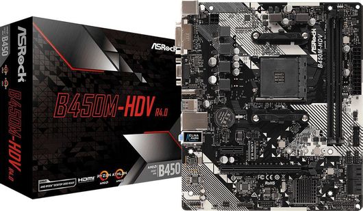 Μητρική Κάρτα Asrock B450M HDV R4.0 Micro ATX με AMD AM4 Socket