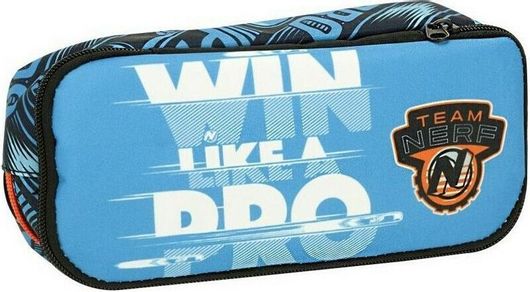 Σχολική Κασετίνα Gim Οβάλ 23.5x6x10.5cm Γαλάζιο