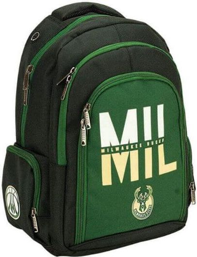 Σχολική Τσάντα Δημοτικού Back Me Up Milwaukee Bucks Πλάτης Πράσινο