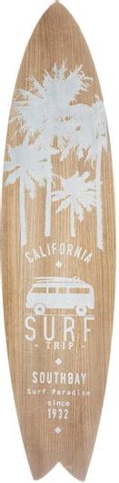 Διακοσμητική Σανίδα Surf Atmosphera Ξύλινη Επιτοίχια 27x1x110cm Λευκό 169386-White