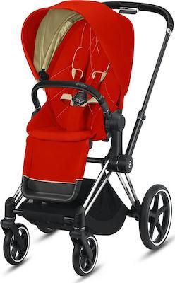 Καρότσι Μωρού Cybex Priam Frame Chrome & Black Seat Platinum Collection Autumn Gold
