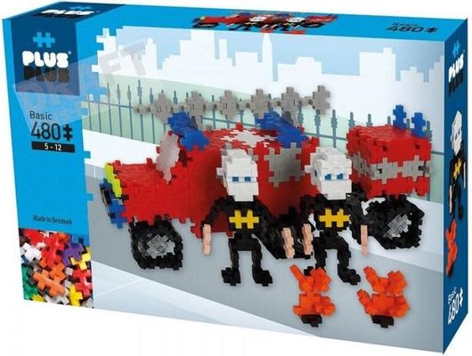 Τουβλάκια Plus Plus σε κουτί Basic Πυροσβεστικό όχημα και Πυροσβέστες 480 τεμάχια