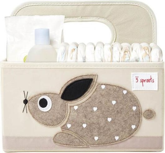 Βρεφικό Καλάθι Καλλυντικών 3 Sprouts Rabbit Μπεζ