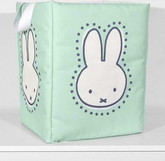 Παιδικό Καλάθι Αποθήκευσης Baby Oliver από Ύφασμα Miffy Πράσινο 35x35x45cm