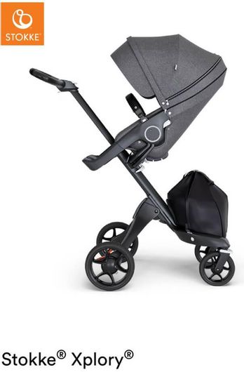 Καρότσι Μωρού Stokke Xplory V6 Black Frame Black Handle Μαύρο