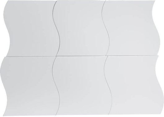 Καθρέπτες Home Deco Factory Σετ Επιτοίχιοι Κυματιστοί 15cm Ασημί 12τμχ HD4372-Curve