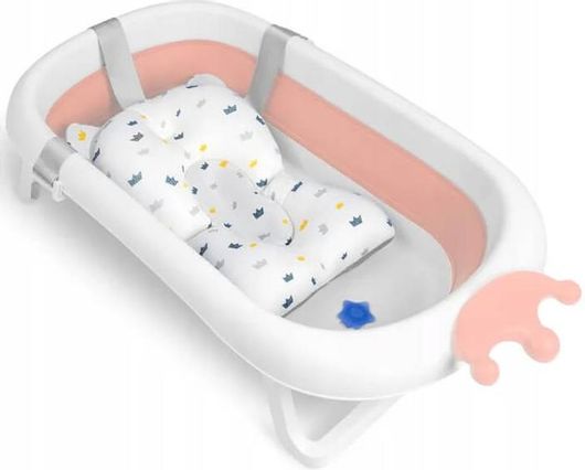 Μπανιέρα Μωρού Ricokids Πτυσσόμενη με Μαξιλάρι 90x21.5x50cm Ροζ RK - 280 - WP