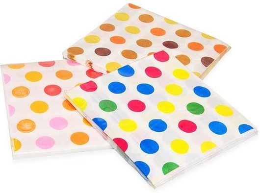 Χαρτοπετσέτες Πάρτυ με Βούλες Πολύχρωμο