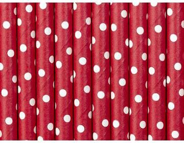 Καλαμάκια Χάρτινα Κόκκινο 19.5cm