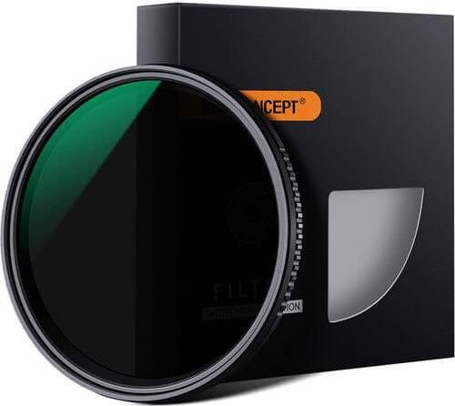 Φίλτρο Φακού K&F Concept 77mm Variable Fader NDX ND8-ND2000 Waterproof Anti-Scratch Green Coated Slim 