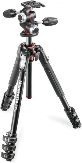 Manfrotto MK190XPRO4-3W Aluminum Tripod with 3-Way Pan/Tilt Head
