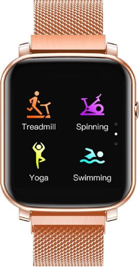 Smartwatch Vogue Hera 38mm με Παλμογράφο & Μεταλλικό Μπρασελέ Ροζ Χρυσό