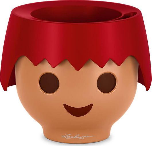 Γλάστρα Lechuza Playmobil Ojo Αυτοποτιζόμενη 21x15.8cm Fire Red