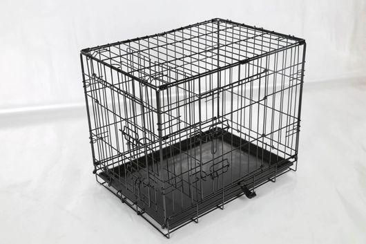 Συρμάτινο Κλουβί Σκύλου με 2 Πόρτες M 76x46x53cm Μαύρο